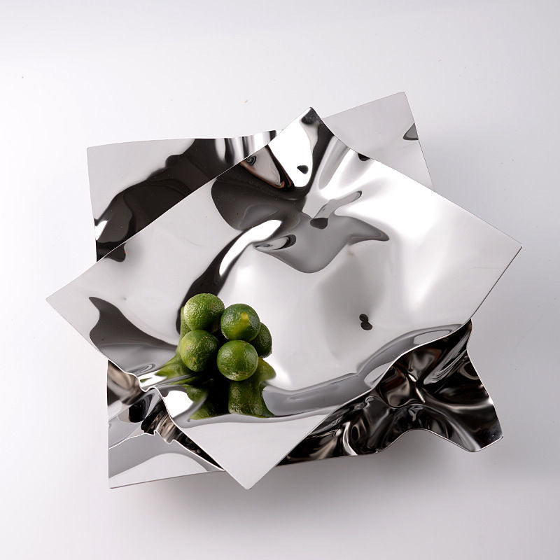 Nordic Style Stainless Steel Irregular Fruit Bowl