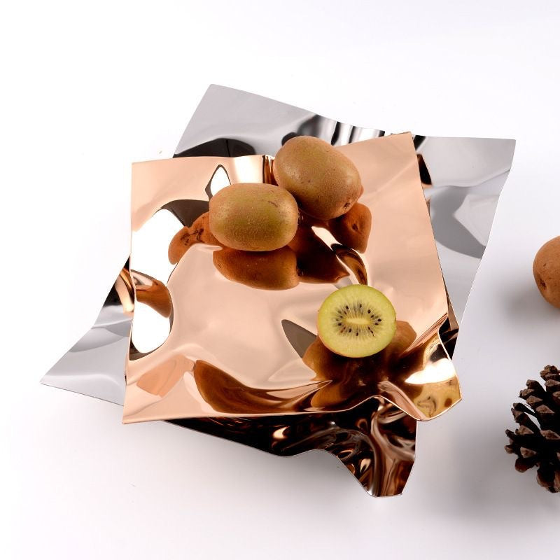 Nordic Style Stainless Steel Irregular Fruit Bowl