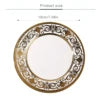 Ceramic Porcelain Gold Rim Eco-Friendly Europe Nordic Style Elegant Wedding Dinnerware Plates