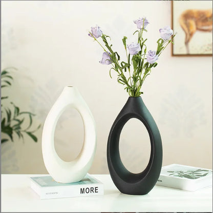 Ceramic Vase Set  Newly Design Gifts Pampas Grass Pots Flower Vases Wedding Hot Selling Tabletop Vase Living Bedroom  Home Decor