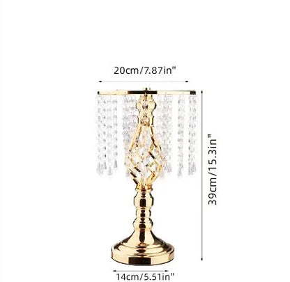 HOT Wedding Flower Stand Metal Flower Vases Crystal Flower Stand Wedding Centerpieces for Tables Party Dinner Hotel Decoration