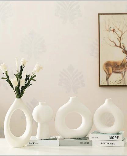 Ceramic Vase Set  Newly Design Gifts Pampas Grass Pots Flower Vases Wedding Hot Selling Tabletop Vase Living Bedroom  Home Decor