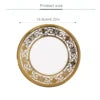 Ceramic Porcelain Gold Rim Eco-Friendly Europe Nordic Style Elegant Wedding Dinnerware Plates