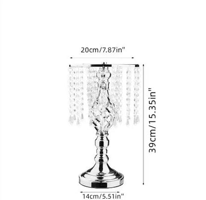 HOT Wedding Flower Stand Metal Flower Vases Crystal Flower Stand Wedding Centerpieces for Tables Party Dinner Hotel Decoration