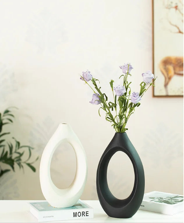 Ceramic Vase Set  Newly Design Gifts Pampas Grass Pots Flower Vases Wedding Hot Selling Tabletop Vase Living Bedroom  Home Decor