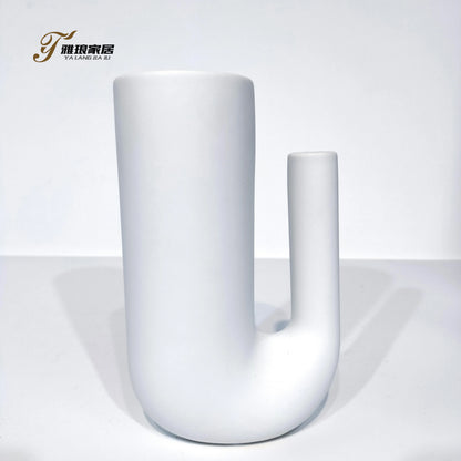 Factory Direct Sales of Modern Minimalist Ceramic Vases Interior Decoration Home Ceramics U-shaped Customized Ceramic Vases