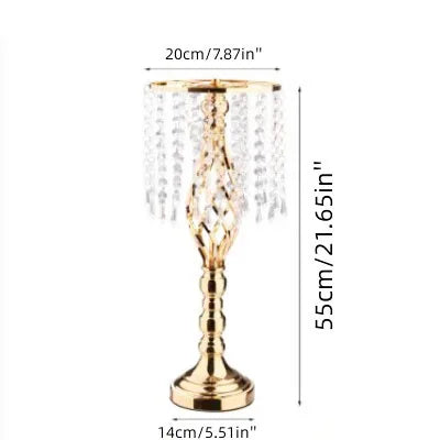 HOT Wedding Flower Stand Metal Flower Vases Crystal Flower Stand Wedding Centerpieces for Tables Party Dinner Hotel Decoration
