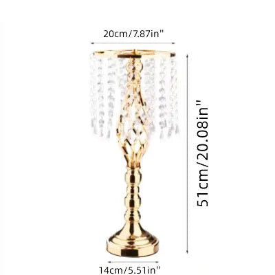 HOT Wedding Flower Stand Metal Flower Vases Crystal Flower Stand Wedding Centerpieces for Tables Party Dinner Hotel Decoration