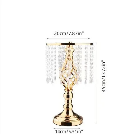 HOT Wedding Flower Stand Metal Flower Vases Crystal Flower Stand Wedding Centerpieces for Tables Party Dinner Hotel Decoration