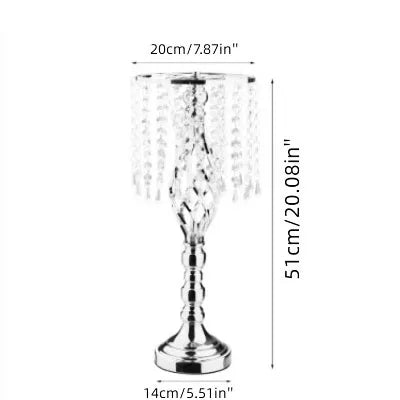 HOT Wedding Flower Stand Metal Flower Vases Crystal Flower Stand Wedding Centerpieces for Tables Party Dinner Hotel Decoration