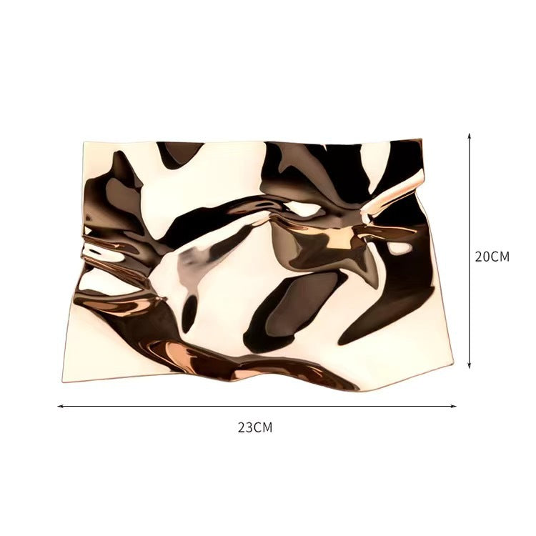 Nordic Style Stainless Steel Irregular Fruit Bowl